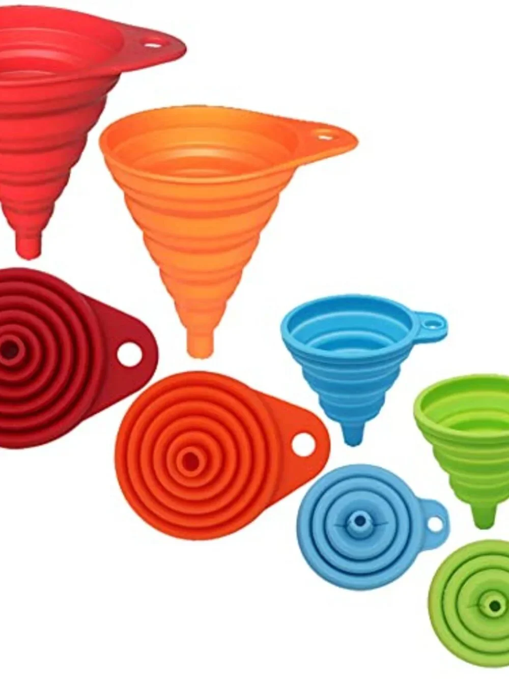 KongNai Kitchen Funnel Set 4 Pack, Small and Large, Kitchen Gadgets Accessories